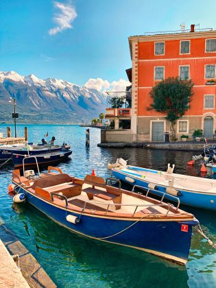 The cycle-pedestrian path of Limone sul Garda.